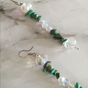 BKE Jewelry - Turquoise and Rainbow Crystal Dangle Earrings BKE Jewelry - Turquoise and Rainbow Crystal Dangle Earrings